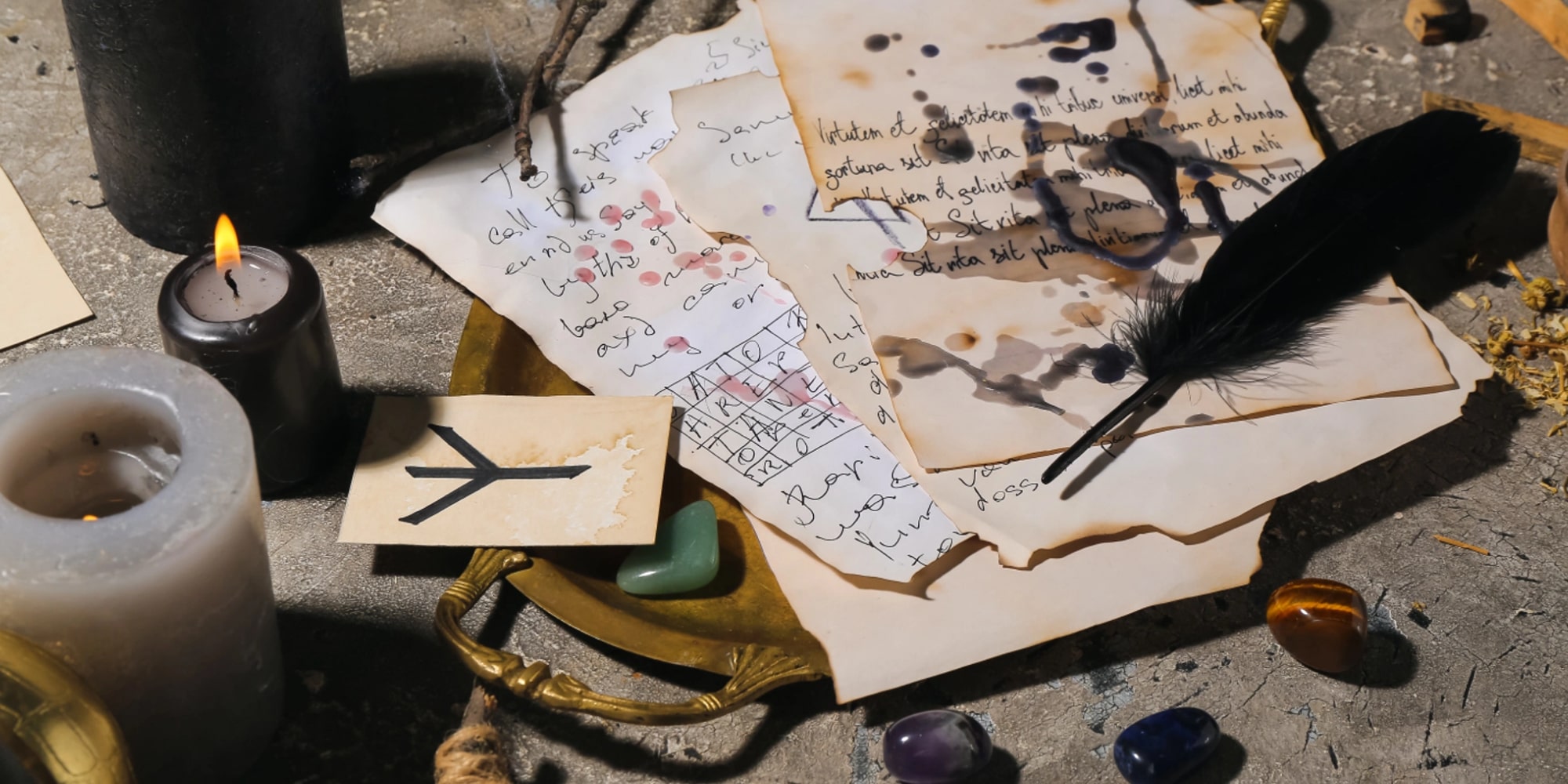 Découverte d’objets de rituels de magie noire Découverte d'objets de rituels de magie noire